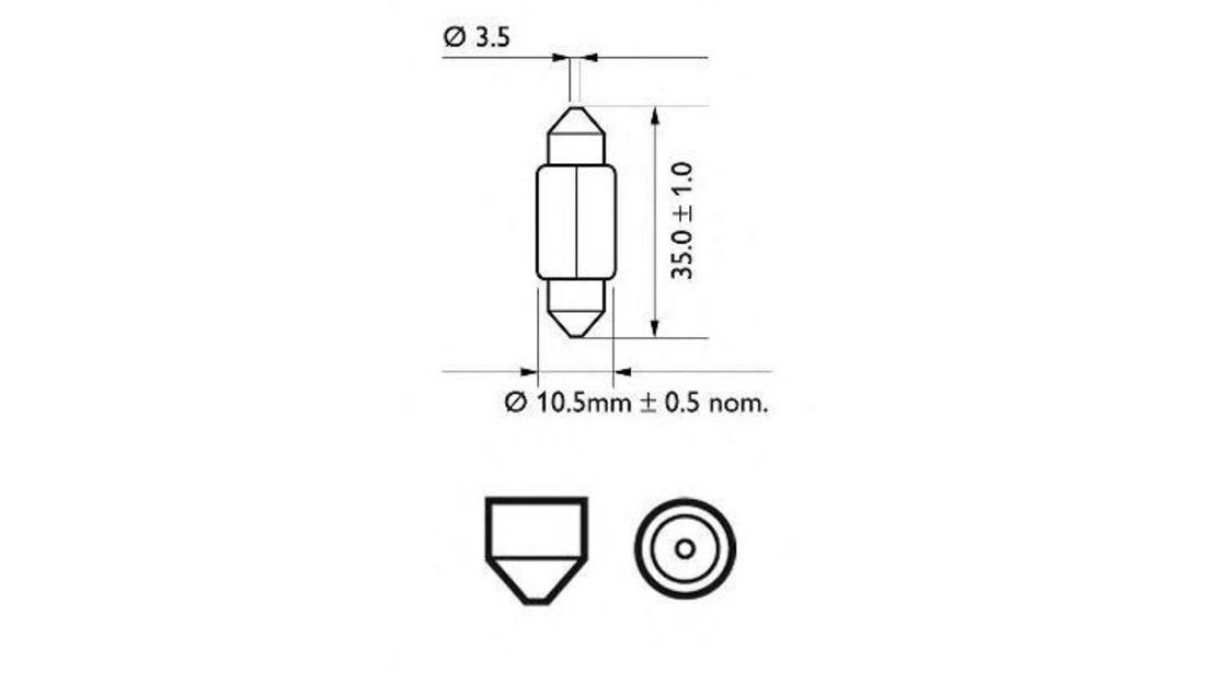 Bec lampa numar Opel Tigra (1994-2000)[S93] #2 12844B2