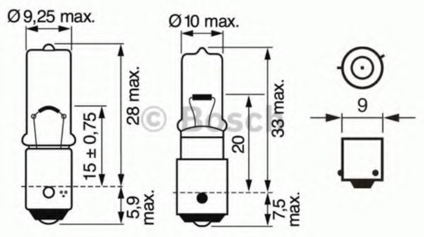 Bec, lampa spate AUDI TT (8N3) (1998 - 2006) BOSCH 1 987 302 232 piesa NOUA