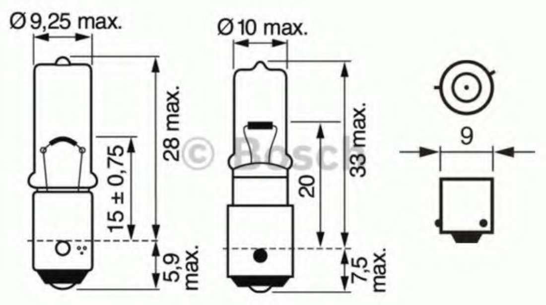 Bec, lampa spate VW GOLF V Variant (1K5) (2007 - 2009) BOSCH 1 987 302 232 piesa NOUA
