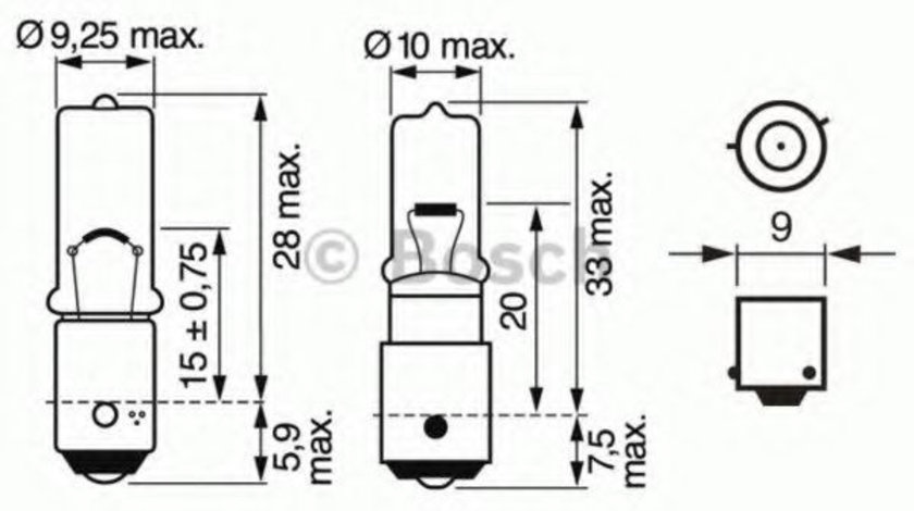 Bec, lampa spate VW GOLF V Variant (1K5) (2007 - 2009) BOSCH 1 987 302 232 piesa NOUA