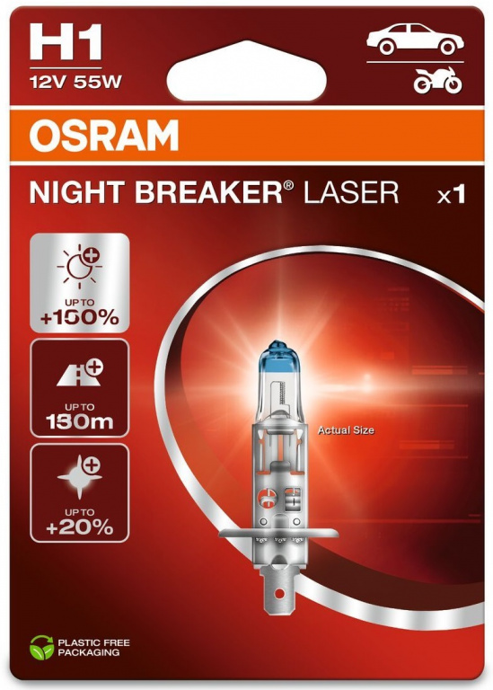 Bec Osram H1 12V 55W Night Breaker Laser Nextgen +150% Blister 1 Buc 64150NL-1BL