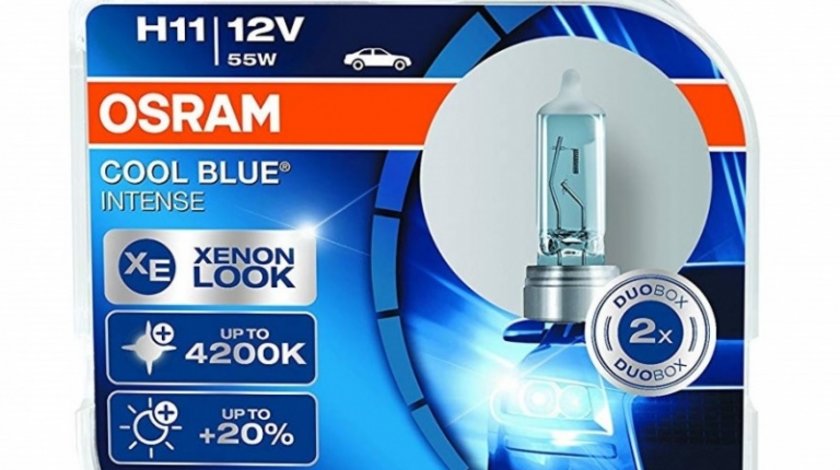 Bec Osram H11 12V 55W Cool Blue Intense 64211CBIDUO Set 2 Buc