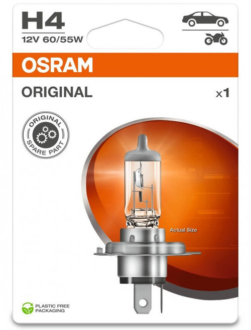 Bec Osram H4 12V 60/55W Original Blister 1 Buc 64193-1BL