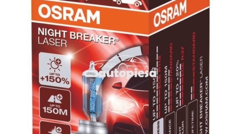 Bec Osram H7 Night Breaker Laser Next Gen (+150% lumina) 12V 55W 64210NL piesa NOUA