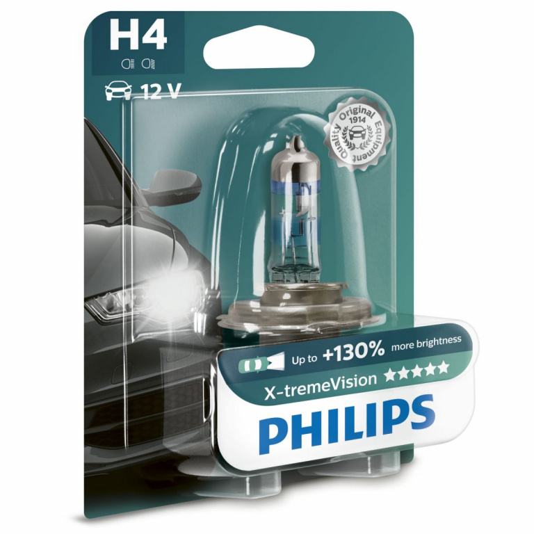 Bec Philips H4 12V 60/55W P43T Xtremevision +130% 12342XV+B1