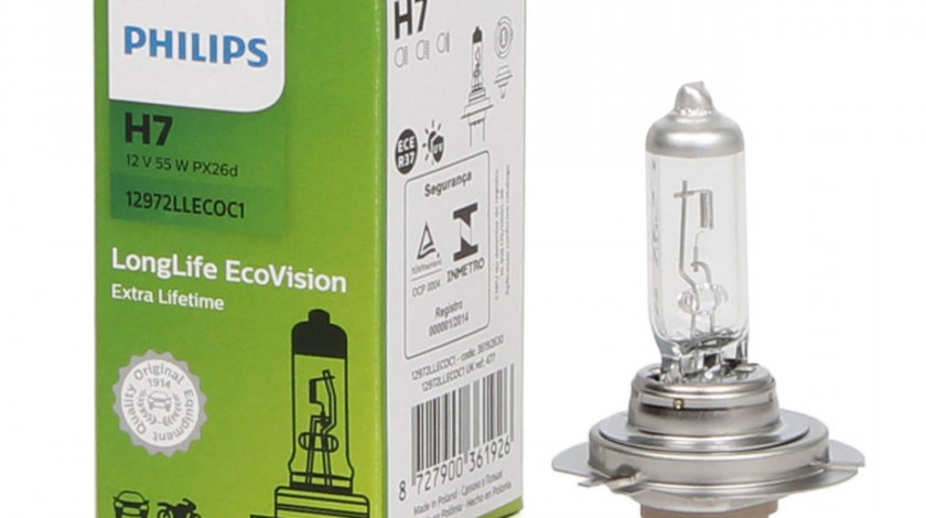 Bec Philips H7 12V 55W Longlife Ecovision 12972LLECOC1