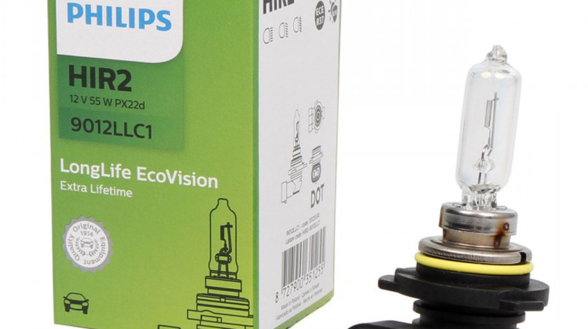 Bec Philips HIR2 12V 55W LongLife EcoVision 9012LLC1