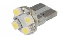 Bec Pozitie 4 Led T10 SMD Lumina Alba 12V ( Set / ...