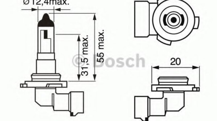 Bec, proiector ceata OPEL VIVARO platou / sasiu (E7) (2006 - 2014) BOSCH 1 987 302 083 piesa NOUA