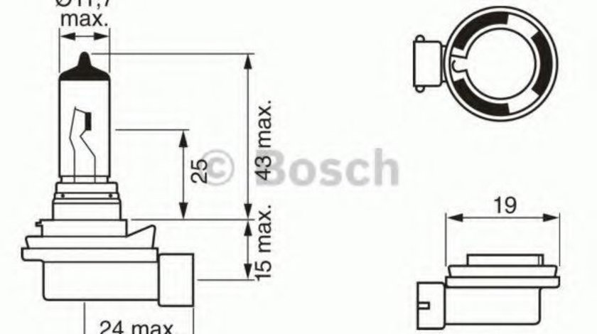 Bec, proiector ceata VW PASSAT ALLTRACK (365) (2012 - 2014) BOSCH 1 987 302 081 piesa NOUA