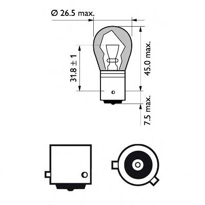 Bec, semnalizator AUDI A4 Avant (8D5, B5) (1994 - 2001) PHILIPS 12496SVB2 piesa NOUA