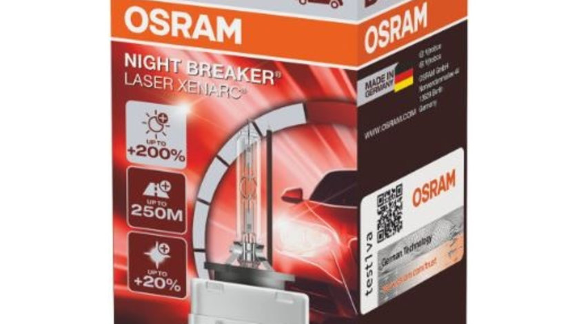 Bec Xenon Osram D1S Xenarc Night Breaker Unlimited (+ 200% lumina) 4500K 85V 35W 66140XNL piesa NOUA