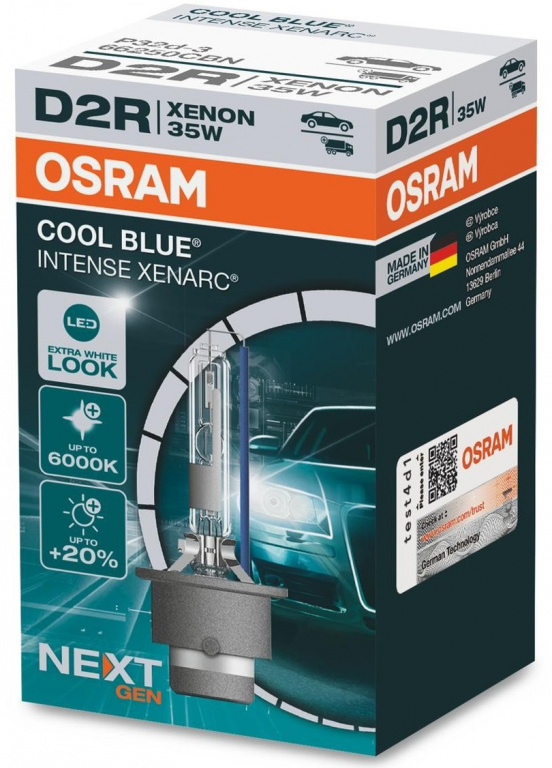 Bec Xenon Osram D2R 85V 35W 6200K Cool Blue Intense Xenarc NextGen 66250CBN