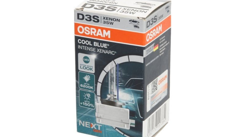 Bec Xenon Osram D3S Xenarc Cool Blue Intense Next Gen 6200K 42V 35W 66340CBN piesa NOUA