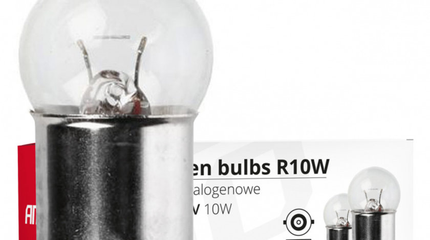 Becuri Cu Halogen R10w Ba15s 24v 10buc Amio 01004