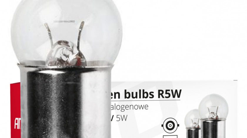 Becuri Cu Halogen R5w Ba15s 12v 5w 10buc Amio 01485