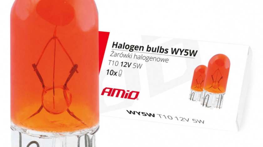 Becuri Cu Halogen Wy5w T10 5w W2.1x9.5d Chhlibun 12v 10szt. Amio 01481