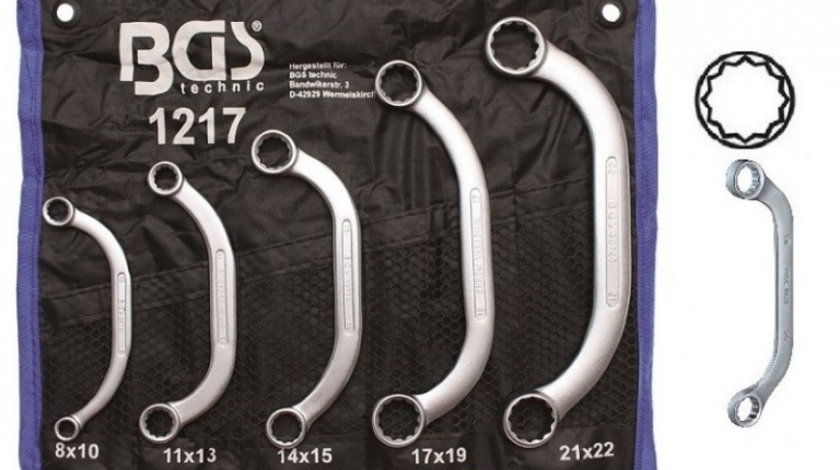BGS-1217 Set de chei inelare semiluna 8-22mm