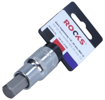 Bit Hex Imbus Rooks 12 mm Cu Adaptor 1/2&quot; 55 mm OK-01.2788