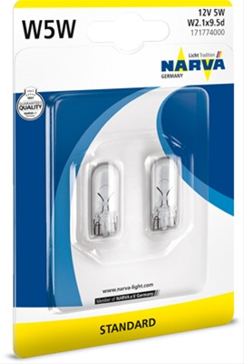 Blister 2 Becuri 12v5w Tip W5w Narva 171774000