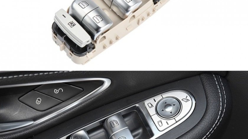 Bloc Comenzi Geamuri Compatibil Mercedes-Benz C-Class W205 2014→ A2059056811 Bej
