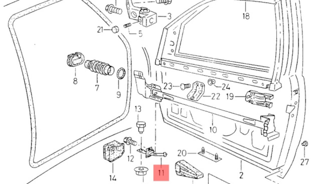 Blocator usa fata Volkswagen Polo (6K5) Break 2000 1.4 16V OEM 6K0837249A