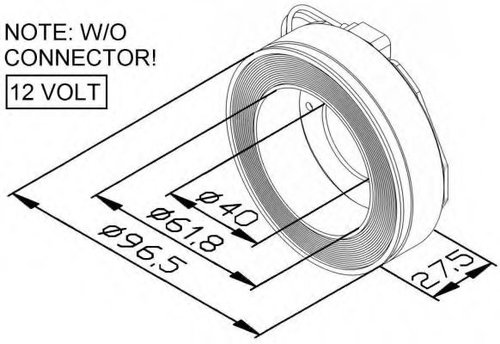 Bobina, ambreiaj magnetic compresor AUDI A6 Avant (4B5, C5) (1997 - 2005) NRF 38447 piesa NOUA