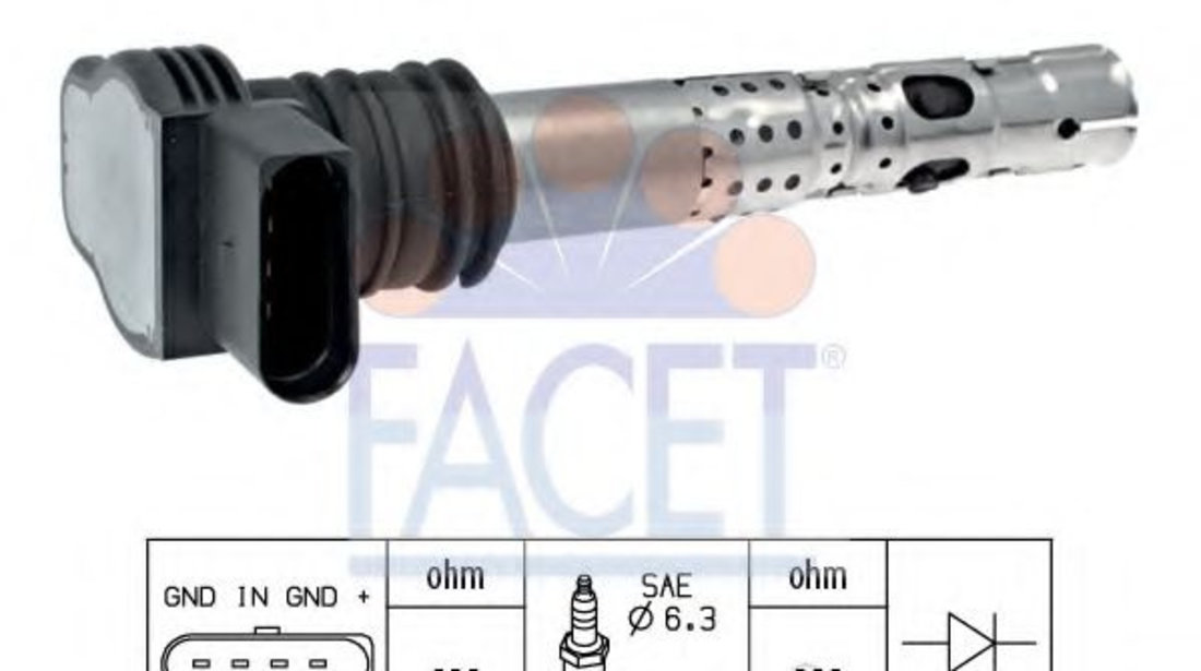 Bobina de inductie AUDI A4 Avant (8D5, B5) (1994 - 2001) FACET 9.6329 piesa NOUA