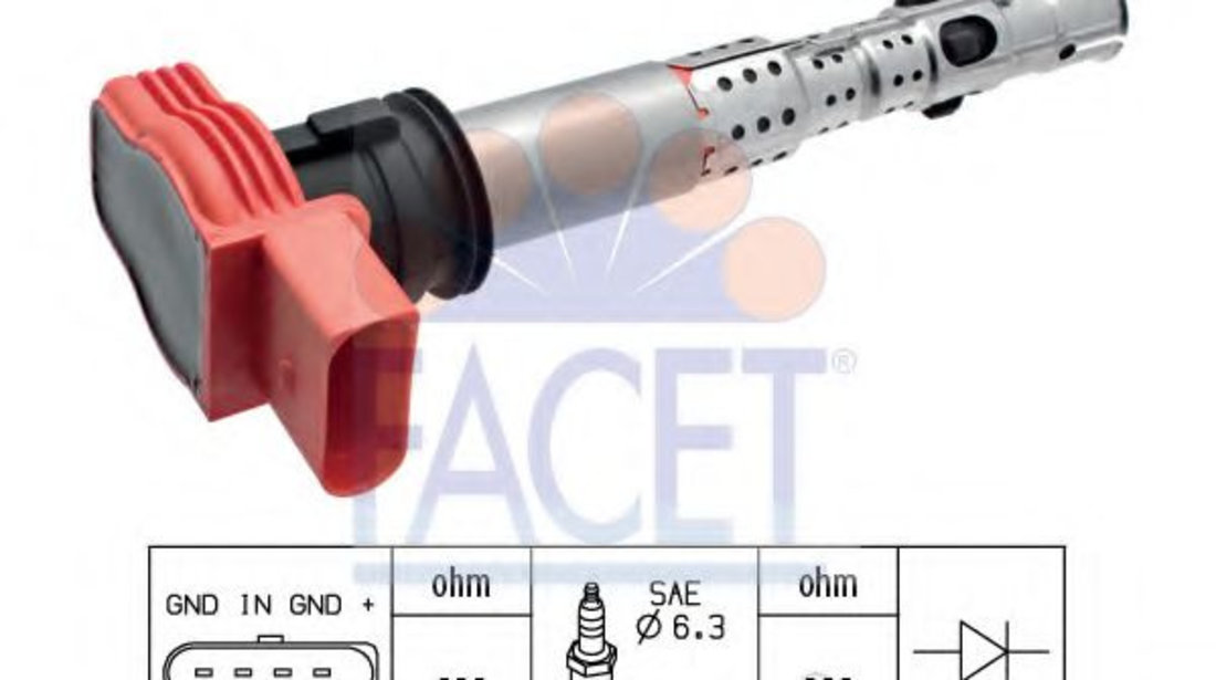 Bobina de inductie AUDI A4 Avant (8E5, B6) (2001 - 2004) FACET 9.6327 piesa NOUA