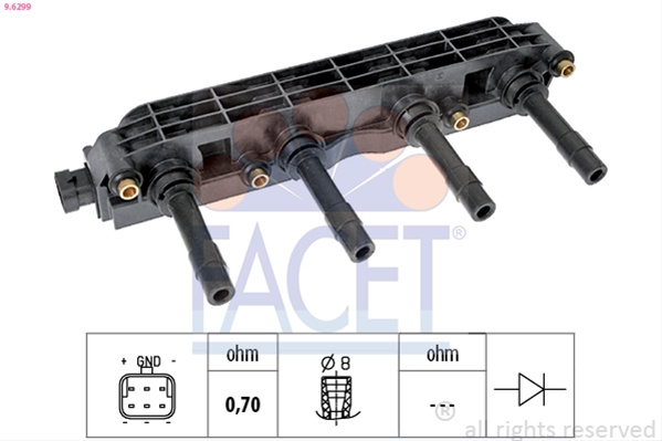 Bobina De Inductie Facet Opel 9.6299