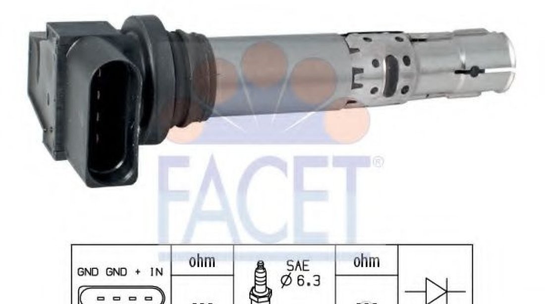 Bobina de inductie SKODA OCTAVIA II (1Z3) (2004 - 2013) FACET 9.6374 piesa NOUA