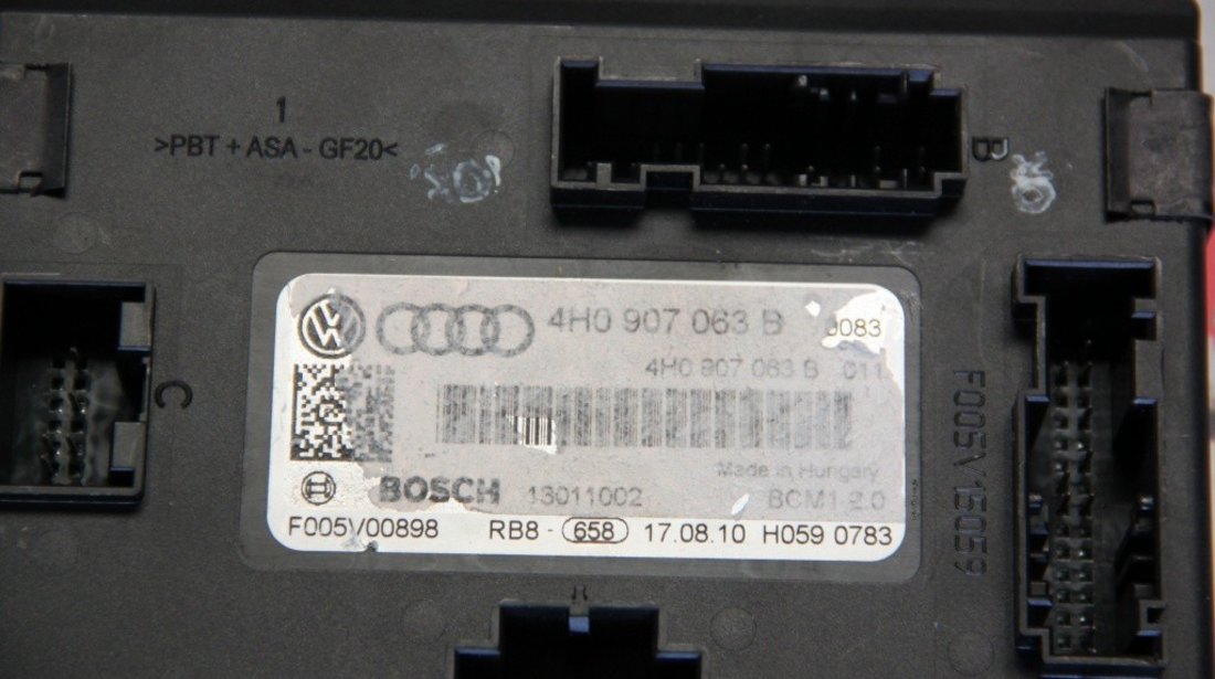 Bordnetz Audi A8 D4 4H cod: 4H0907063B model 2014