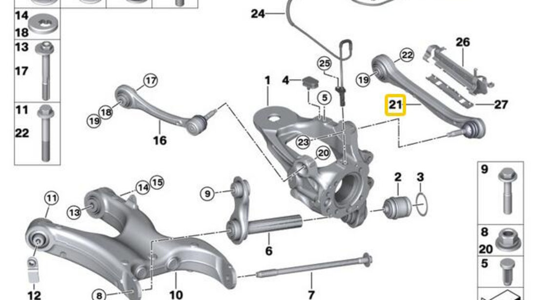 Brat Suspensie Spate Stanga Superior Am Bmw X5 E70 2006-2013 33326770969