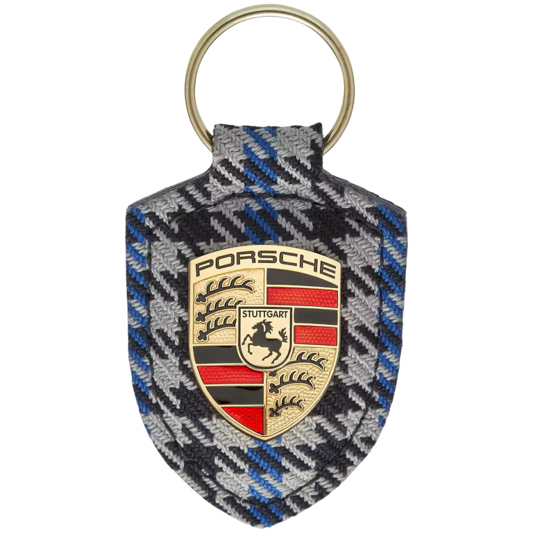 Breloc Cheie Oe Porsche Crest Material Negru / Albastru / Gri WAP0503590RPEP