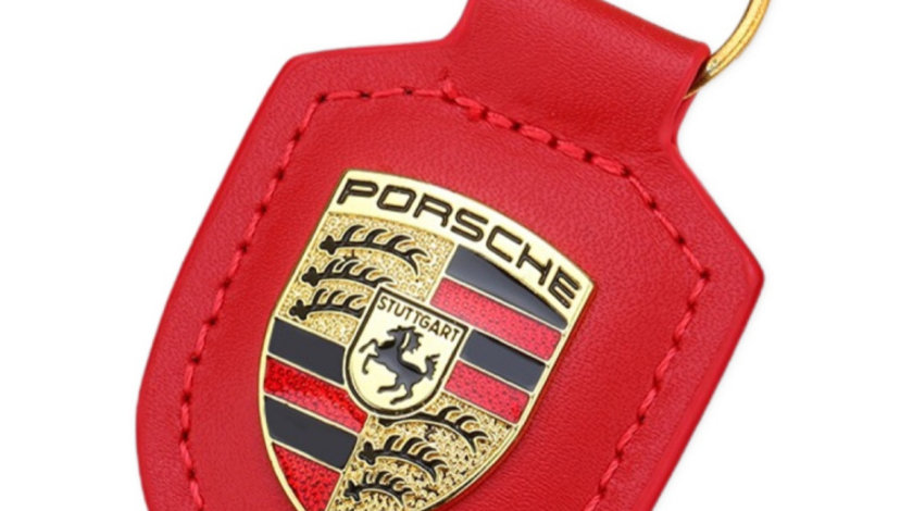 Breloc Cheie Porsche Rosu