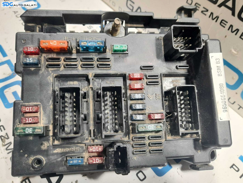 BSM B3 Tablou Panou Sigurante Modul Calculator Confort Confort Peugeot 307 2001 - 2008 Cod 9650664080 [N0056]