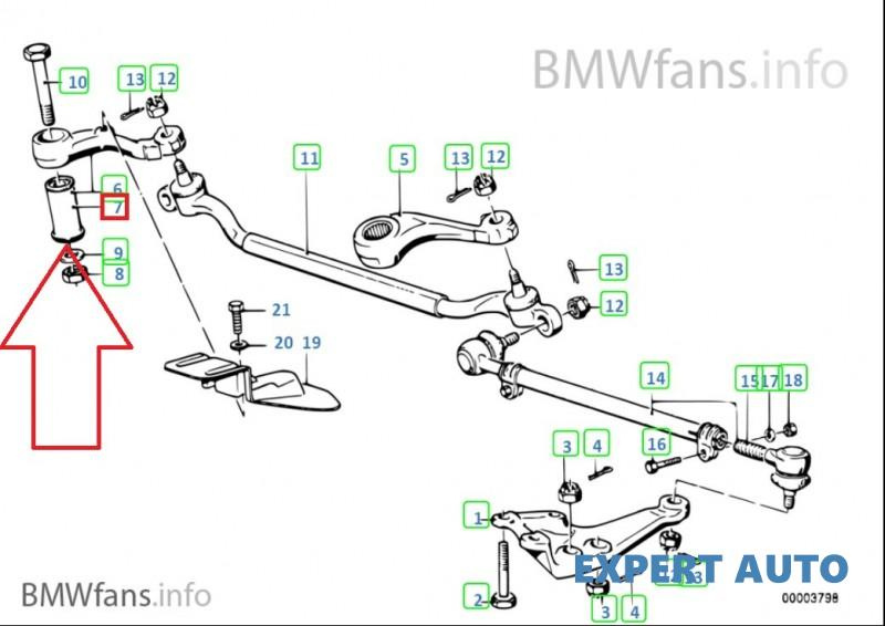 Bucsa bara directie BMW 5 (E34) 1987-1995 07225