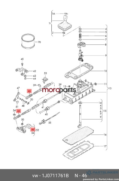 Bucse sufe timonerie Volkswagen Golf 4 (1J1) Hatchback 2003 1.9 TDI OEM 1J0711761C