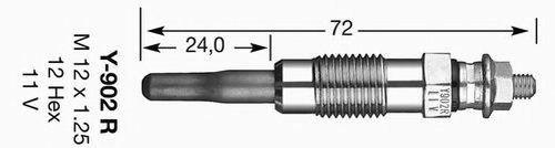 Bujie incandescenta ALFA ROMEO 155 (167) (1992 - 1997) NGK 2237 piesa NOUA