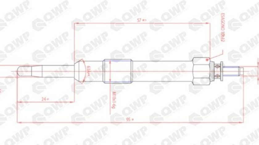 Bujie incandescenta ALFA ROMEO 166 (936) (1998 - 2007) QWP WGP151 piesa NOUA