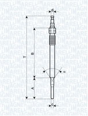 Bujie incandescenta AUDI A3 Sportback (8PA) (2004 - 2013) MAGNETI MARELLI 062900051304 piesa NOUA