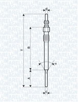 Bujie incandescenta CHEVROLET AVEO Limuzina (T300) (2011 - 2016) MAGNETI MARELLI 062900090304 piesa NOUA