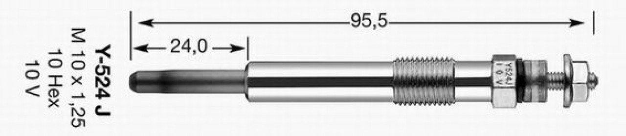 Bujie incandescenta FORD COURIER (J3, J5) (1996 - 2016) NGK 4520 piesa NOUA