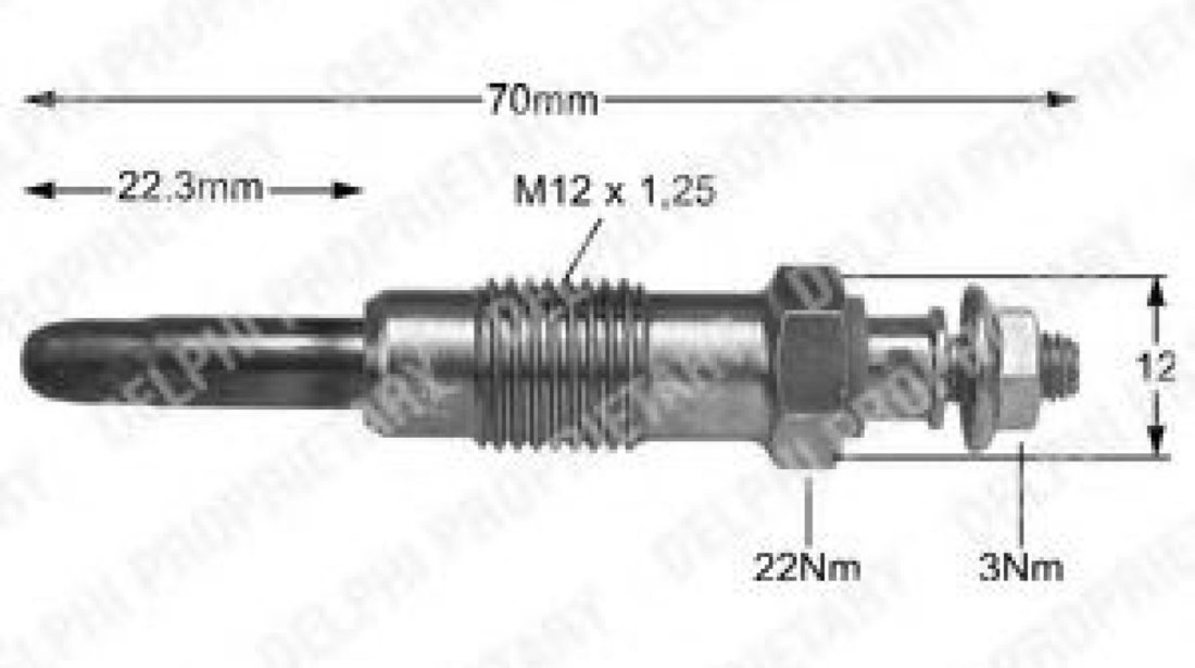 Bujie incandescenta MERCEDES C-CLASS (W202) (1993 - 2000) DELPHI HDS352 piesa NOUA