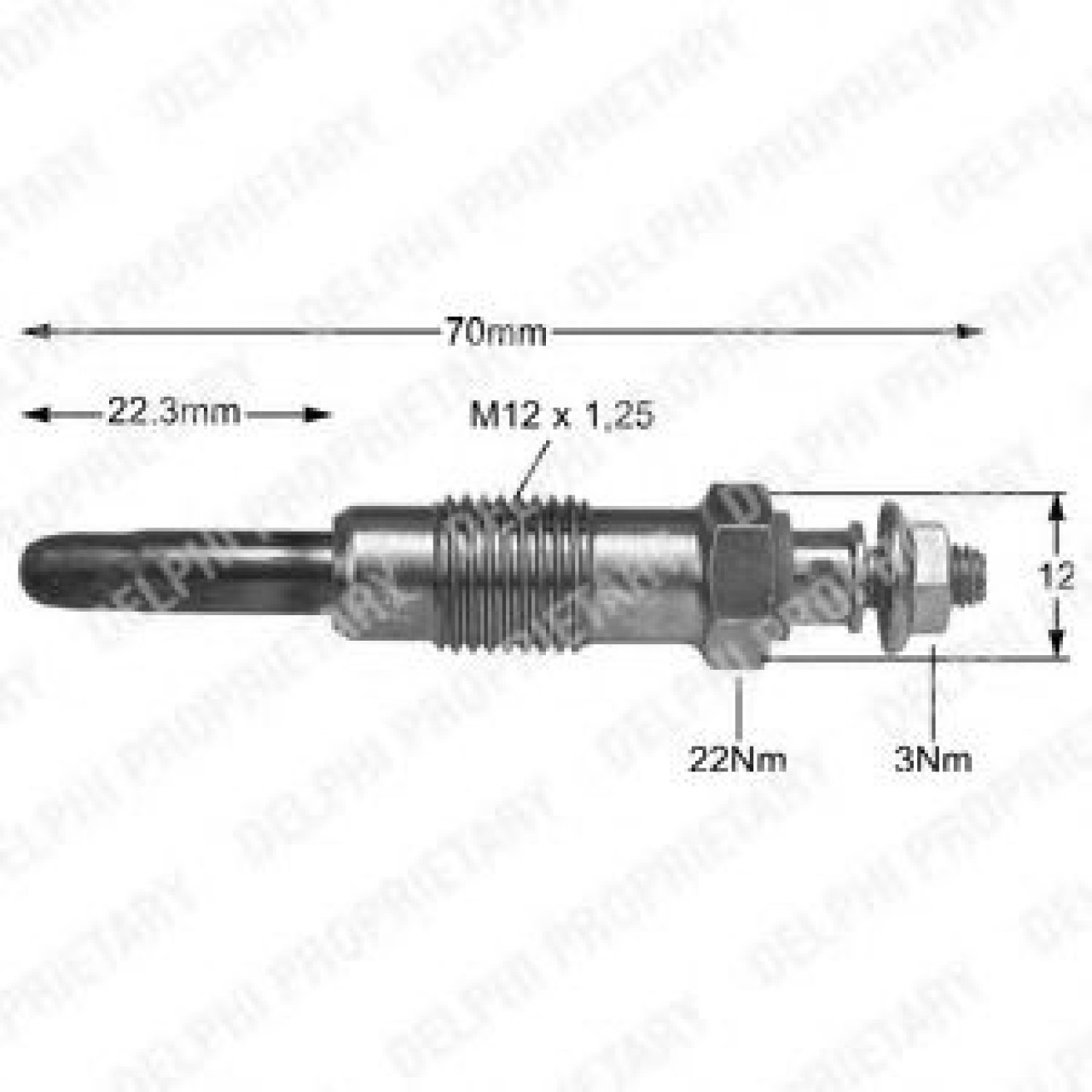 Bujie incandescenta MERCEDES E-CLASS (W124) (1993 - 1995) DELPHI HDS352 piesa NOUA