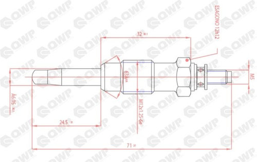 Bujie incandescenta MERCEDES SPRINTER 2-t platou / sasiu (901, 902) (1995 - 2006) QWP WGP109 piesa N...