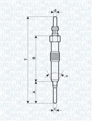 Bujie incandescenta RENAULT KANGOO Express (FW0/1) (2008 - 2016) MAGNETI MARELLI 062900089304 piesa ...