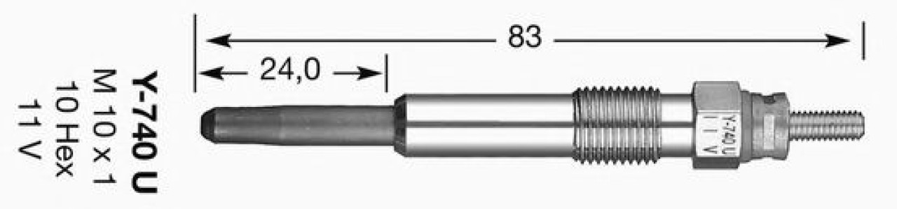 Bujie incandescenta RENAULT MEGANE I (BA0/1) (1995 - 2004) NGK 4818 piesa NOUA