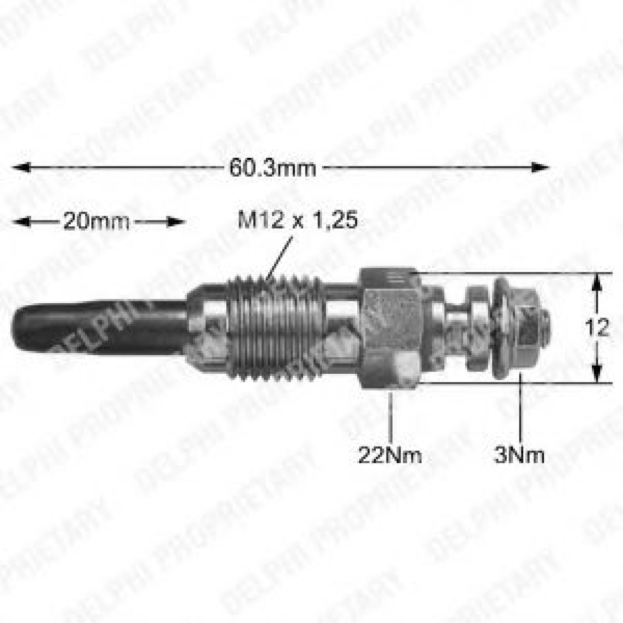 Bujie incandescenta SEAT TOLEDO I (1L) (1991 - 1999) DELPHI HDS343 piesa NOUA