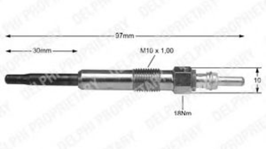 Bujie incandescenta VW MULTIVAN V (7HM, 7HN, 7HF, 7EF, 7EM, 7EN) (2003 - 2015) DELPHI HDS361 piesa NOUA